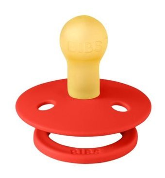 Bibs Colour 0-6 Ay Delikli Ortodontik Kiraz Uçlu Damaklı Kauçuk Emzik Kırmızı