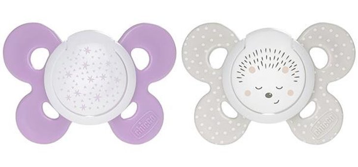 Chicco Physio Comfort 16-36 Ay Ortodontik Kiraz Uçlu Silikon 2'li Emzik Gold-Pembe