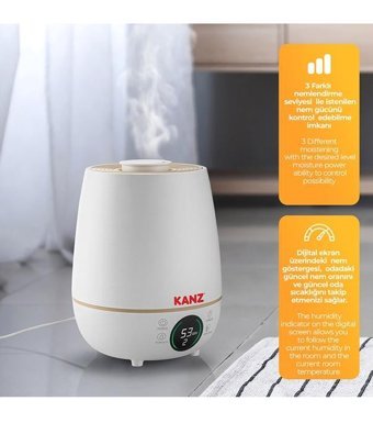 Kanz KNZ-0734 20 W 4000 ml Aromaterapi Işıklı Soğuk Buhar Makinesi