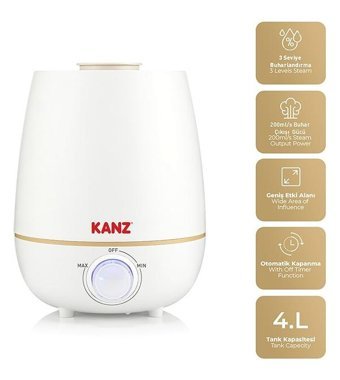 Kanz KNZ-0726 4000 ml Işıklı Soğuk Buhar Makinesi