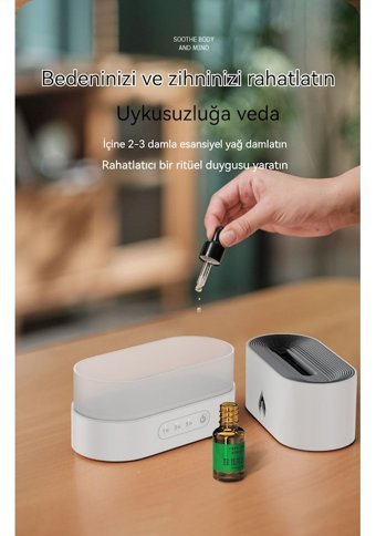 Worryfreeshopping 360 ml Aromaterapi Işıklı Taşınabilir Mini Buhar Makinesi