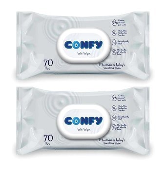 Confy Premium Sensitive 70 Yaprak 2'li Paket Islak Mendil
