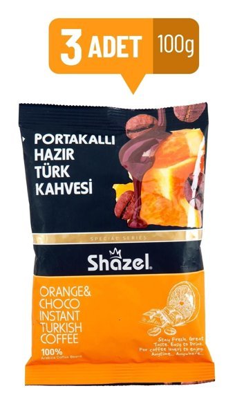 Shazel Portakallı Türk Kahvesi 3x100 gr