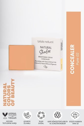 Bade Natural 02 Pure Nemlendiricili Göz Altı ve Yüz Krem Likit Kapatıcı