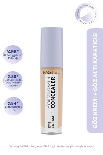 Pastel 64 Medium Light Nemlendiricili Göz Altı ve Yüz Likit Fırça Kapatıcı