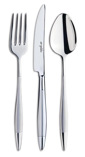 Aryıldız Elegant Prestige Mat-Saten 89 Parça 12 Kişilik Çatal Kaşık Bıçak Takımı Gümüş