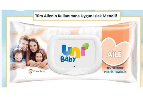 Uni Baby Aile 90 Yaprak 5'li Paket Islak Mendil