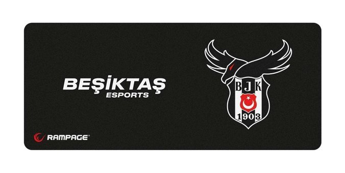 Rampage MP-25 BJK E-Spor Siyah Oyuncu L 70 x 30 cm Mouse Pad