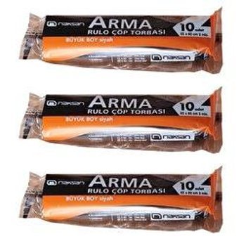 Arma Büyük Boy 65x80 cm Çöp Poşeti 30 Adet Siyah