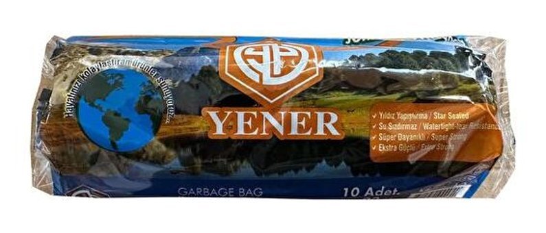 Yener Jumbo Boy 80x110 cm Çöp Poşeti 10 Adet Siyah