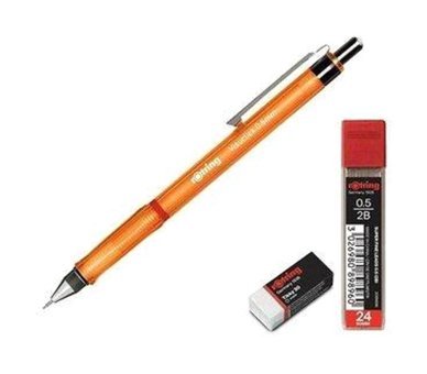 Rotring Visuclick Silgili Plastik Neon Turuncu 0.5 mm Uçlu Versatil Kalem Seti