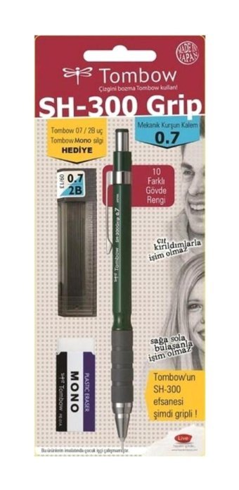Tombow Silgili Plastik Metalik Yeşil 0.7 mm Uçlu Versatil Kalem Seti