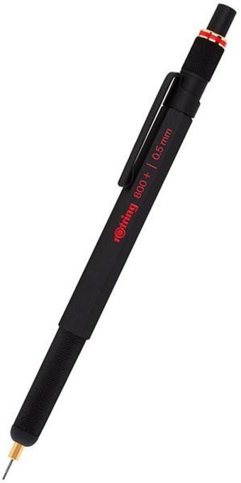 Rotring 1900181 Silgili Metal Metalik Siyah 0.5 mm Uçlu Versatil Kalem
