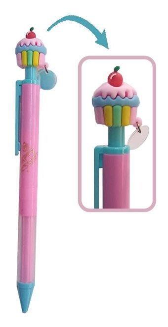 Artlantis Figürlü Silgili Plastik Pembe 0.7 mm Uçlu Versatil Kalem