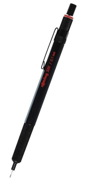 Rotring Rotring 500 Silgili Metal Metalik Siyah 0.5 mm Uçlu Versatil Kalem