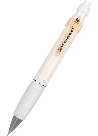 Serve Deep Silgili Plastik Metalik Beyaz 0.5 mm Uçlu Versatil Kalem