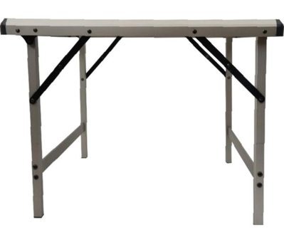 Bofigo 80x60 cm Dikdörtgen Granit-Metal Katlanır Kamp Masası Siyah
