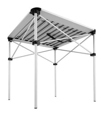 Argeus 54001 73x54 cm Tabureli Dikdörtgen Alüminyum Katlanır Kamp Masası Sarı