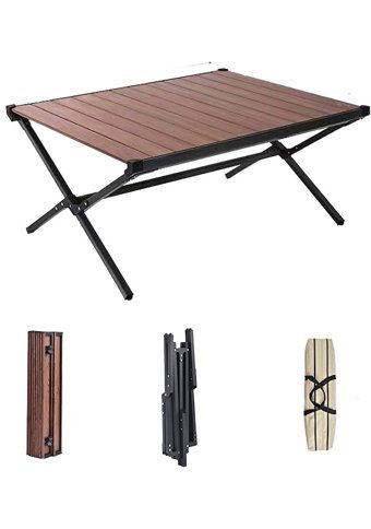 Afzelia 49.5x39 cm Kare Plastik Katlanır Kamp Masası Beyaz