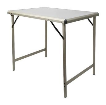 Bofigo 80x60 cm Kare Granit-Metal Katlanır Kamp Masası Çok Renkli