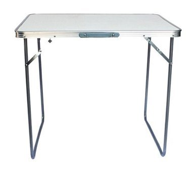 Argeus 54001 73x54 cm Tabureli Dikdörtgen Alüminyum Katlanır Kamp Masası Yeşil