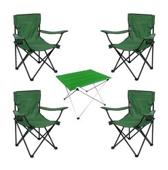 Cbtx Global 8249 56x42 cm Çantalı Kare Alüminyum Katlanır Kamp Masası Gri