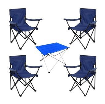 Cbtx Global 68.5x45.5 cm Çantalı Kare Alüminyum Katlanır Kamp Masası Yeşil