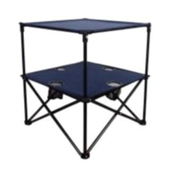 Ayt 50x40 cm Çantalı Dikdörtgen Alüminyum Katlanır Kamp Masası Gri