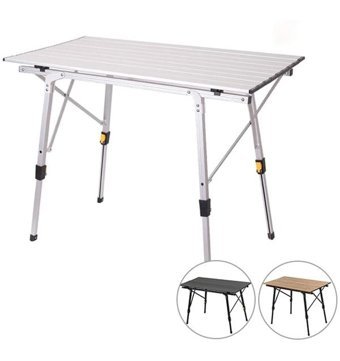 Argeus Rock 52x52 cm Tabureli Çantalı Kare Ahşap-Metal Katlanır Kamp Masası Su Yeşili