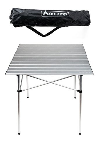 Cansimobilya 108x70 cm Tabureli Çantalı Dikdörtgen Ahşap Katlanır Kamp Masası Kahverengi