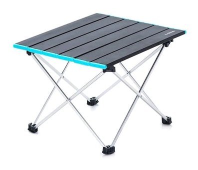 Bag The Joy 70x70 cm Çantalı Dikdörtgen Ahşap Katlanır Kamp Masası Gri