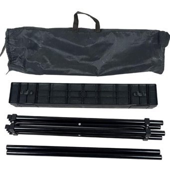 Balzer 73x65 cm Çantalı Kare Ahşap Katlanır Kamp Masası Kahverengi