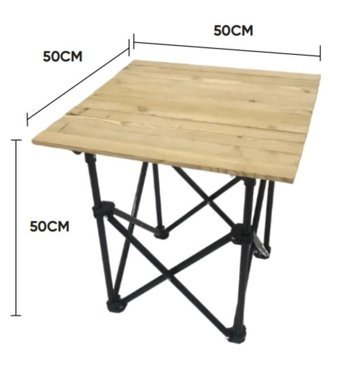 Cbtx Global 57x39 cm Çantalı Dikdörtgen Alüminyum-Kumaş Katlanır Kamp Masası Yeşil