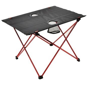 Argeus 2 Kişilik Rock 52x52 cm Tabureli Çantalı Kare Ahşap-Metal Katlanır Kamp Masası Kahverengi-Şeftali