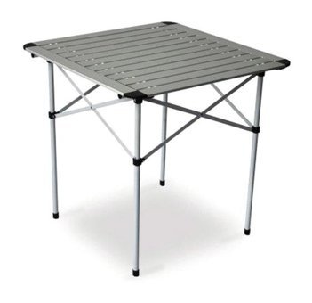 Cbtx Global 40x29 cm Mini Dikdörtgen Alüminyum Katlanır Kamp Masası Gri