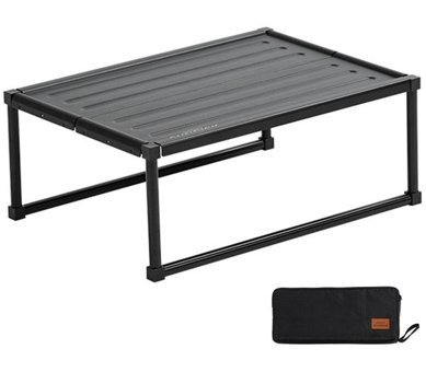 Exent 70x60 cm Çantalı Yuvarlak Kumaş Katlanır Kamp Masası Lacivert