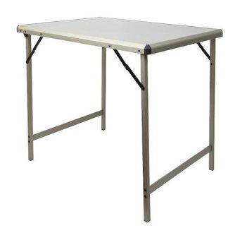 Bofigo 80x60 cm Kare Granit-Metal Katlanır Kamp Masası Lacivert