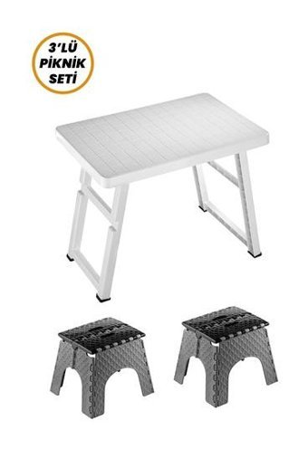 Argeus 54023 73x62 cm Çantalı Dikdörtgen Ahşap Katlanır Kamp Masası Kahverengi