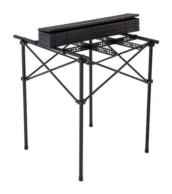 Argeus 54022 Büyük 70x70 cm Çantalı Kare Ahşap Katlanır Kamp Masası Kahverengi