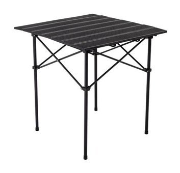 Argeus 54022 Büyük 70x70 cm Çantalı Kare Ahşap Katlanır Kamp Masası Kahverengi