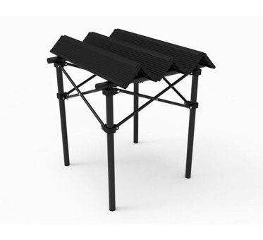 Argeus 54022 50x17 cm Çantalı Kare Ahşap Katlanır Kamp Masası Çok Renkli