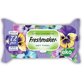 Freshmaker Menekşe 72 Yaprak 12'li Paket Islak Mendil