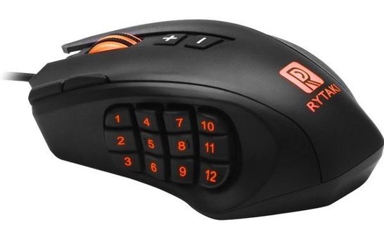 Rocketek RGB Ergonomik Makrolu Kablolu Siyah Optik Mouse