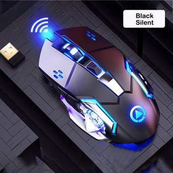 Vaorlo RGB Sessiz Ergonomik Makrolu Kablosuz Siyah Optik Gaming Mouse