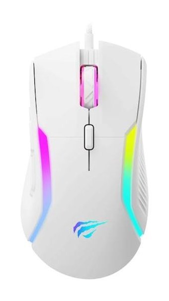 Havit MS1033 RGB Ergonomik Makrolu Kablolu Beyaz Optik Gaming Mouse