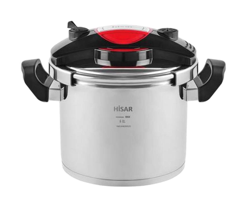 Hisar Monaco Joy Clipso Kapak İndüksiyon Tabanlı 6 lt Düdüklü Tencere Siyah