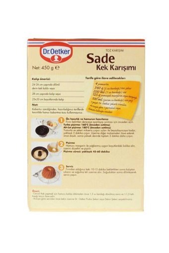 Dr. Oetker Sade Kek Karışımı 450 gr