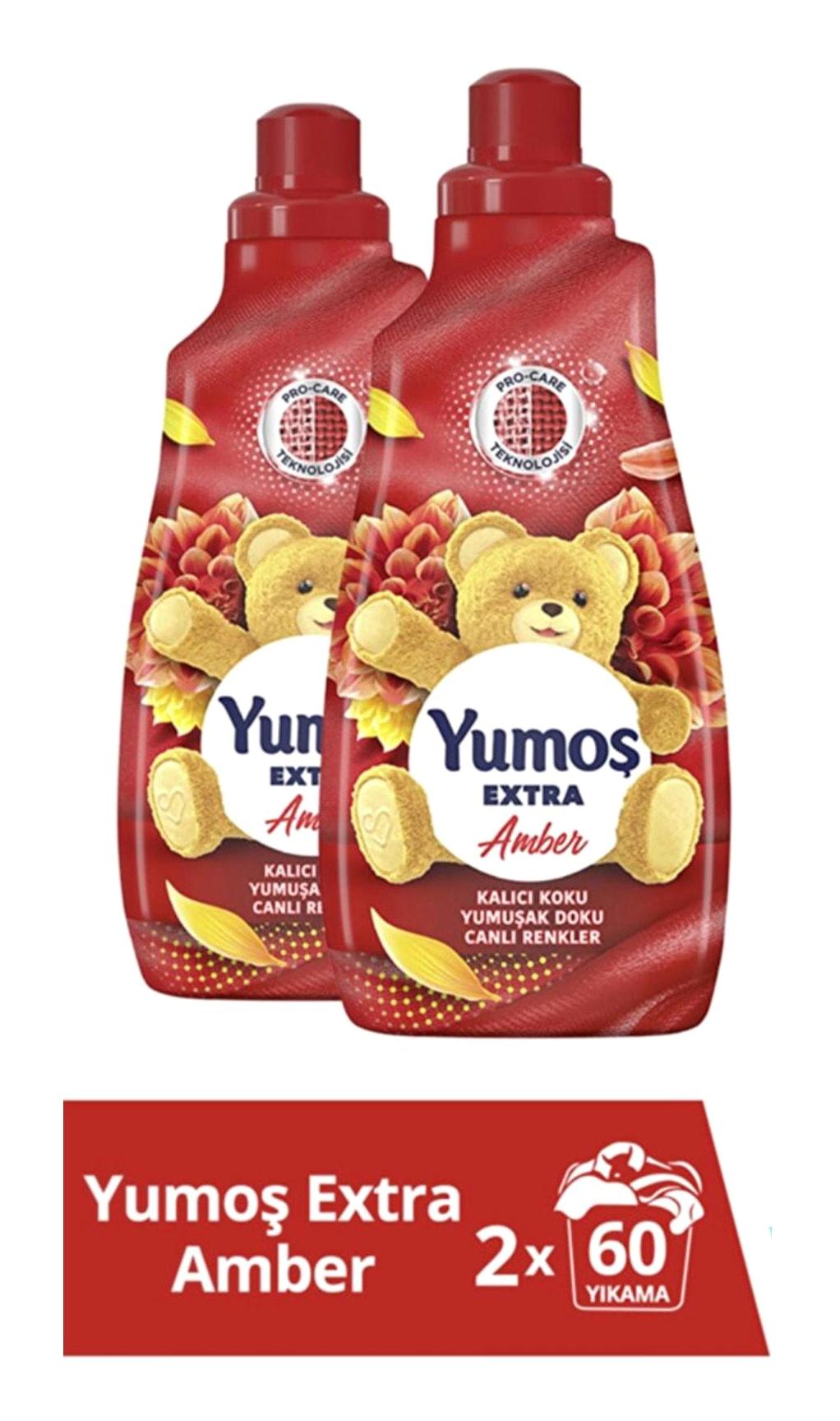 Yumoş Extra Konsantre Amber 60 Yıkama Yumuşatıcı 2x1.44 lt