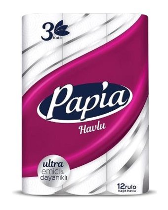 Papia Ultra Emici 3 Katlı 12x12 'li Rulo Kağıt Havlu