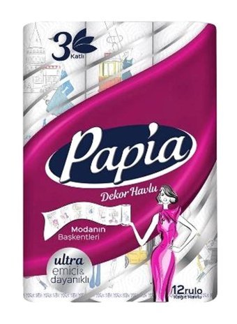 Papia Decor 3 Katlı 24x12'li Rulo Kağıt Havlu